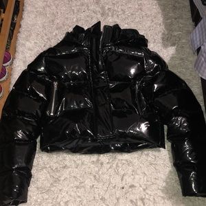 Petite crop high shine coat